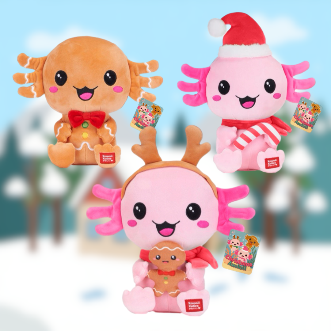 Peluches Axolot de Noël - au choix (24 cm)