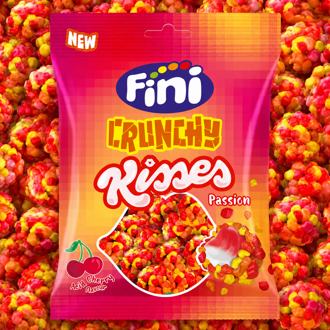 Crunchy kisses - Passion & cerise FINI (75g)
