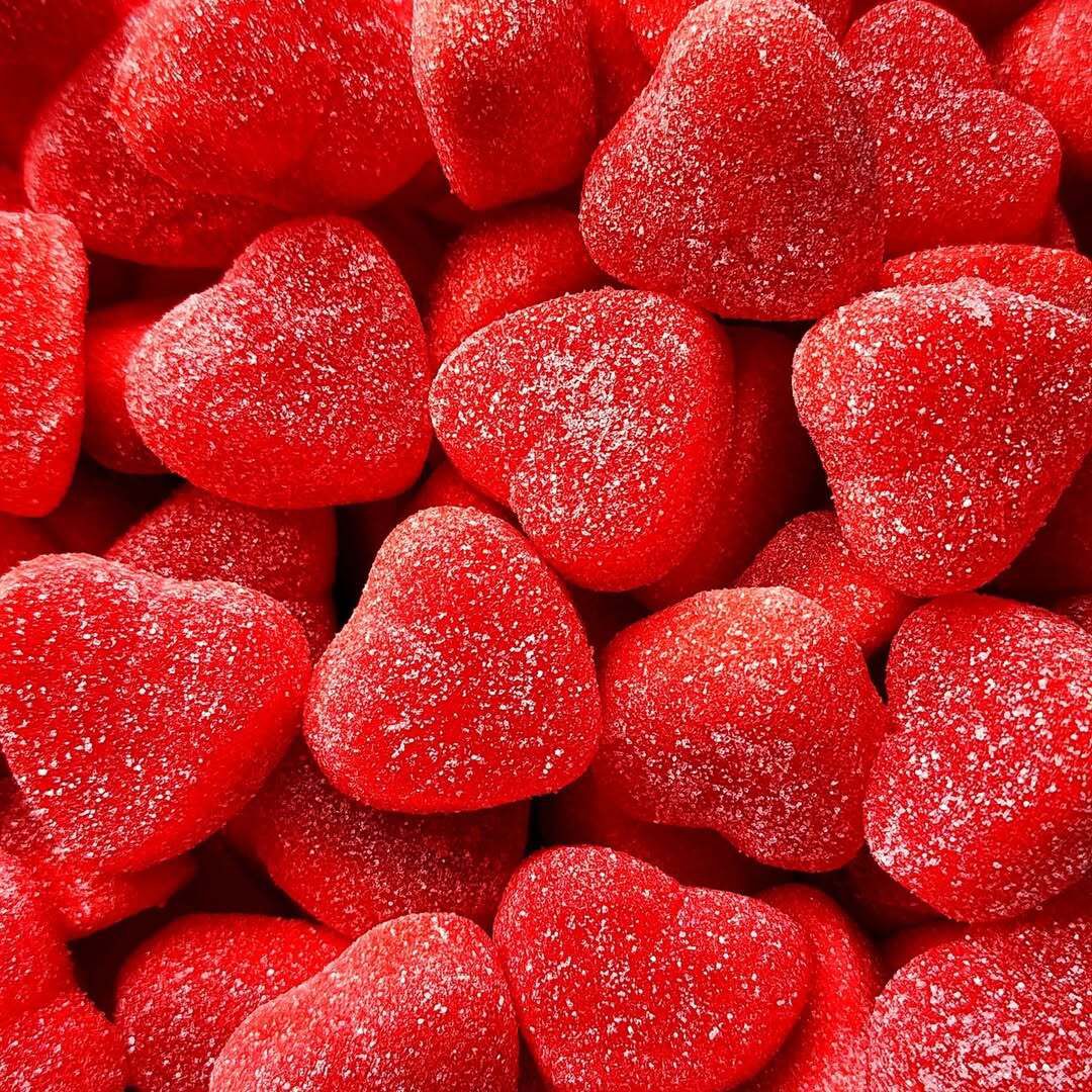 Coeurs fourrés fraise (vrac) DAMEL
