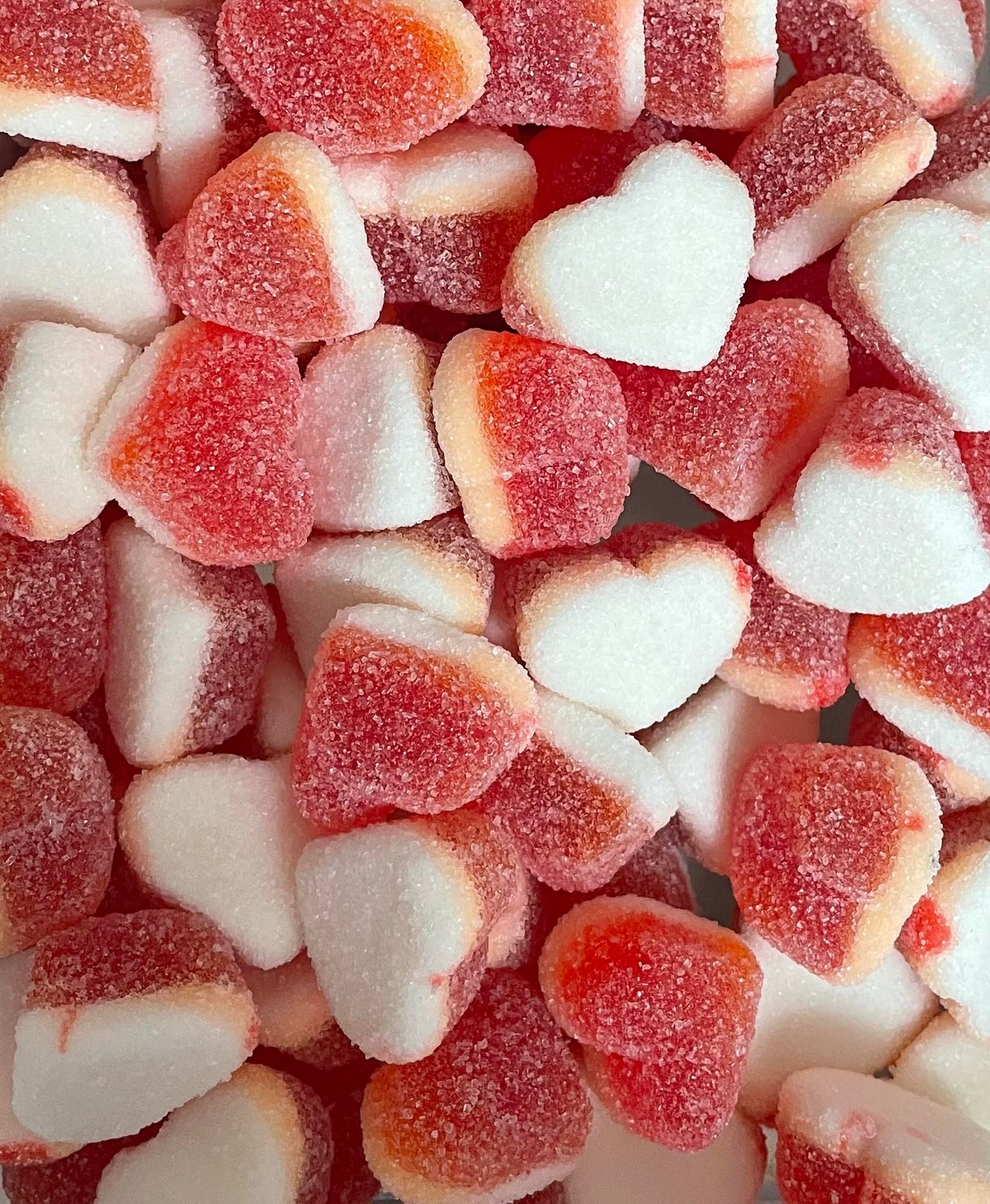 Coeurs pêche fourrés (vrac) FINI