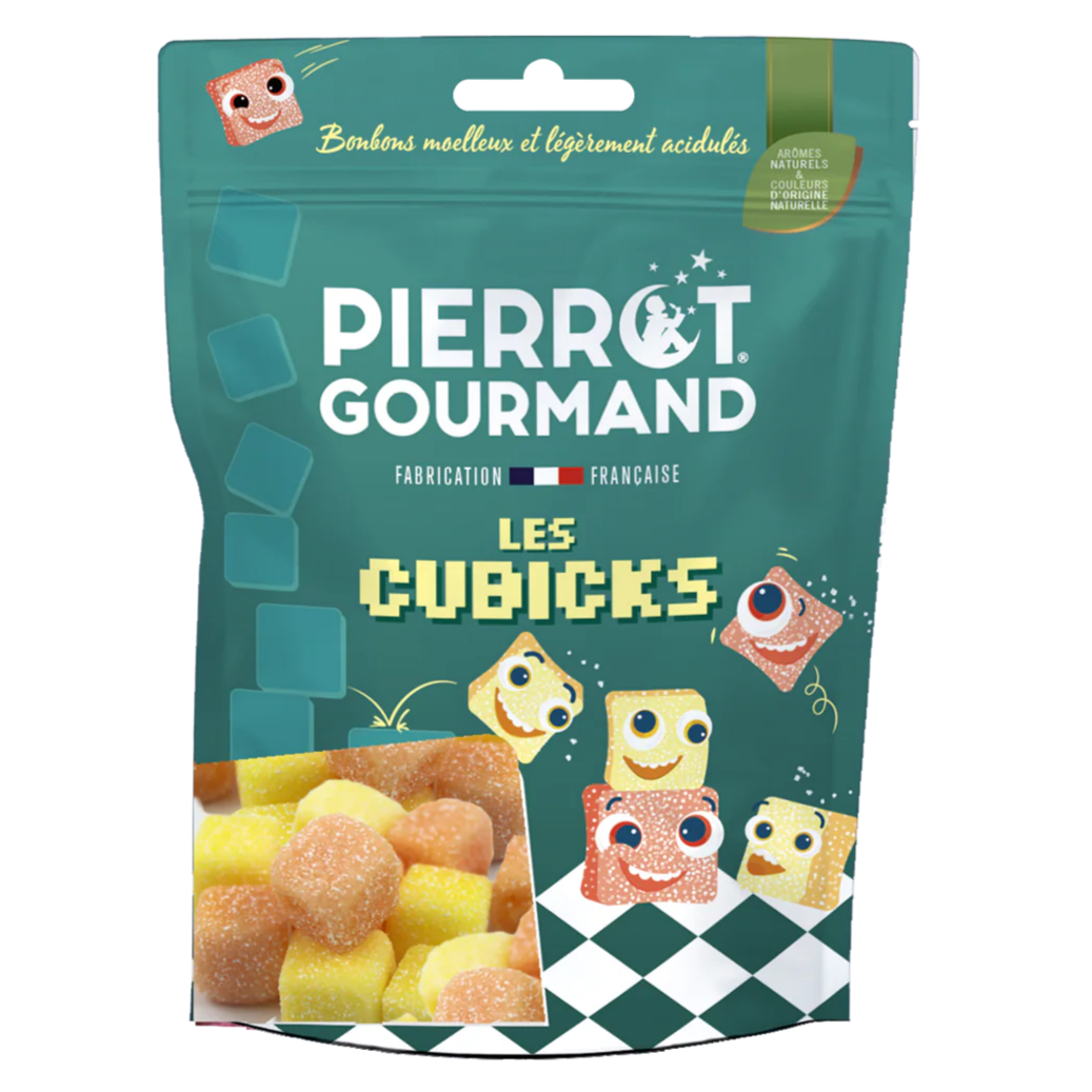 Cubicks pĂȘche & abricot PIERROT GOURMAND đ«đ· (100g)