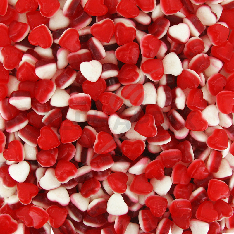 Mini cœurs fraise - crème (vrac) DULCEPLUS