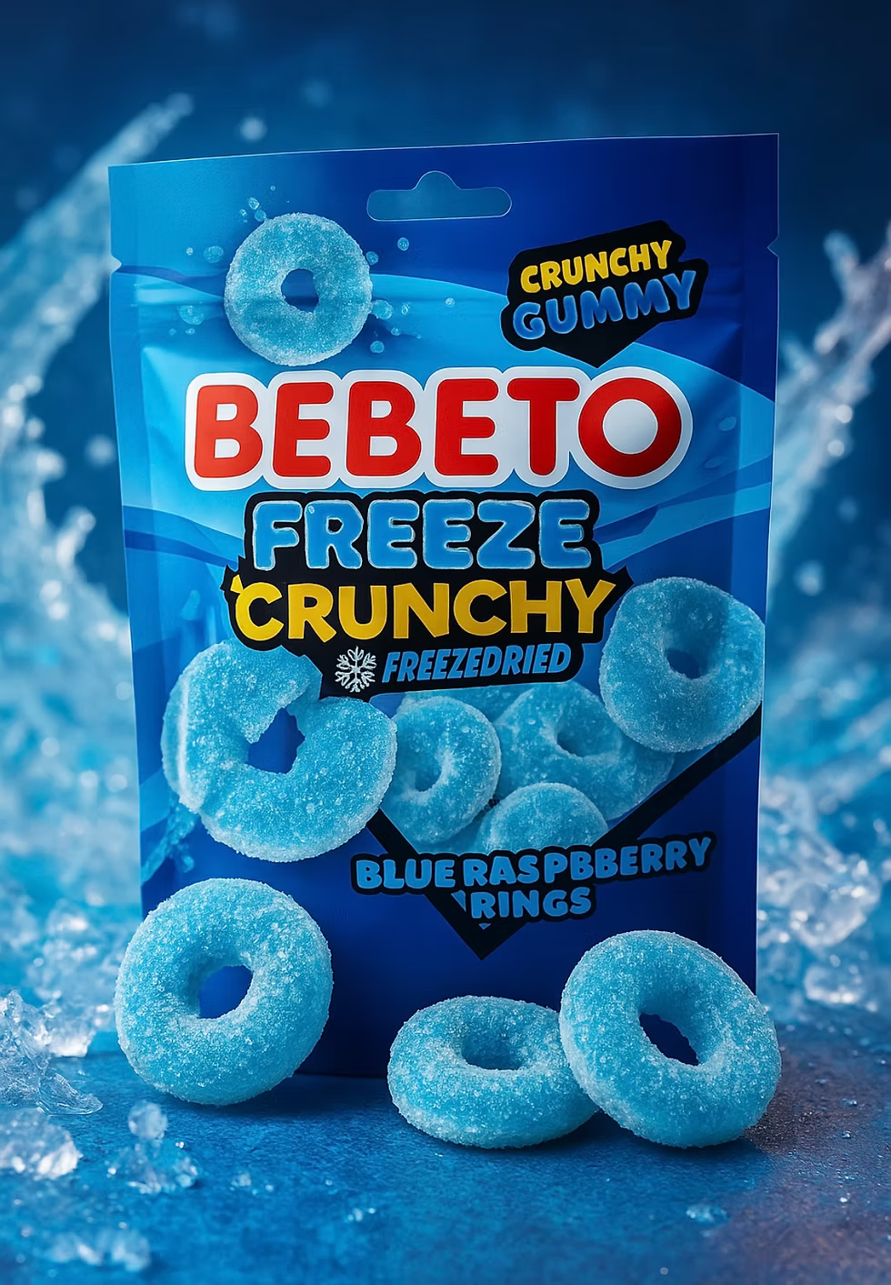 Crunchy anneaux framboises (lyophilisés) BEBETO (35g)