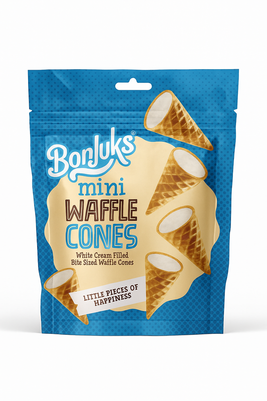 Mini cornets chocolat blanc BONJUKS (50g)