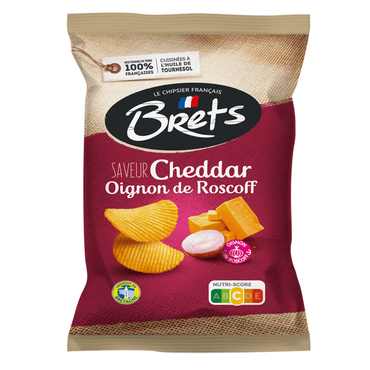 Chips Cheddar & oignons de Roscoff BRETS (125g)
