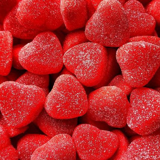 Coeurs fourrés fraise (vrac) DAMEL