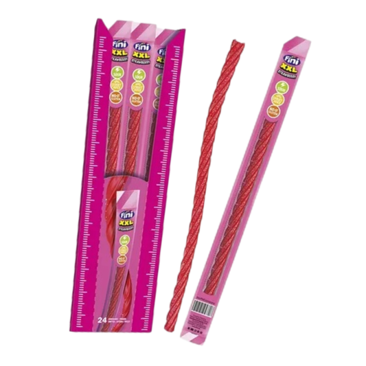 Torsade XXL acide - fraise (45 cm / unité) FINI