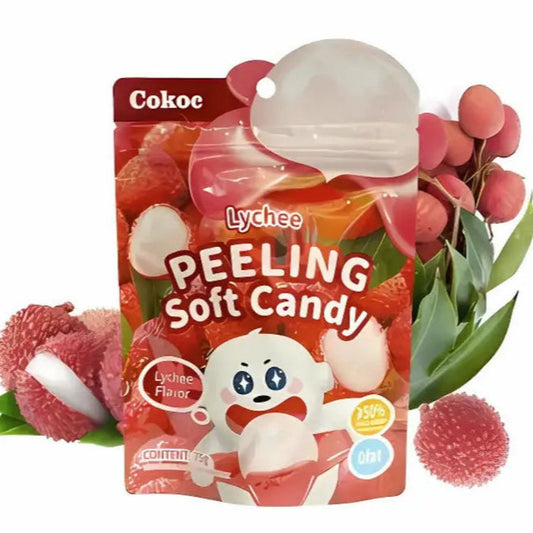Bonbons à éplucher goût litchi (peeling candy lychee)