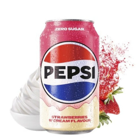 Pepsi fraise & cream soda (330 ml) - sans sucres